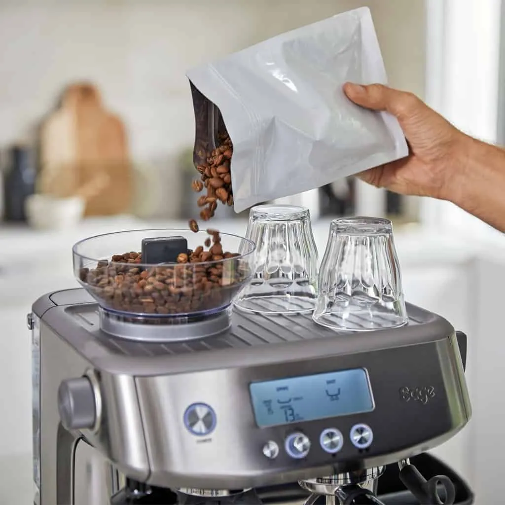 Built-in coffee grinder