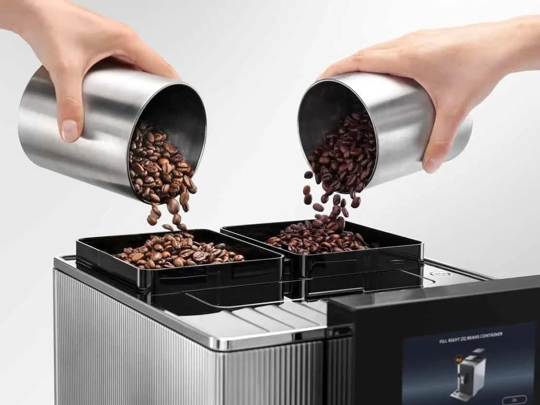 Twin coffee bean containers