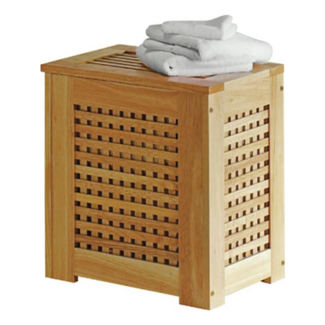 Wooden laundry bin