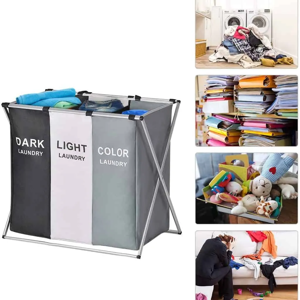 Triple laundry sorter