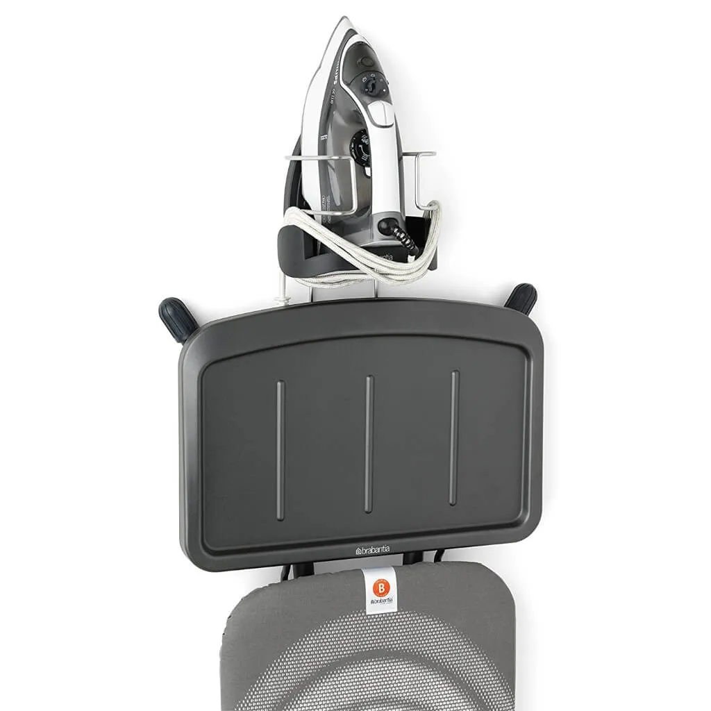 Combined iron and ironing board bracket