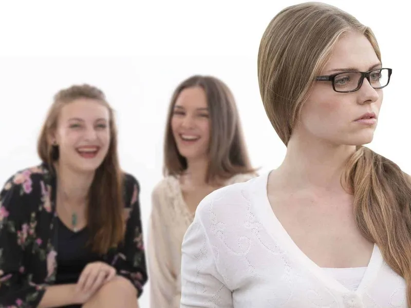 Girl being bullied by her peers
