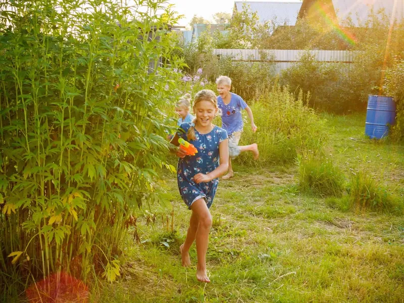 Childhood friends playing together