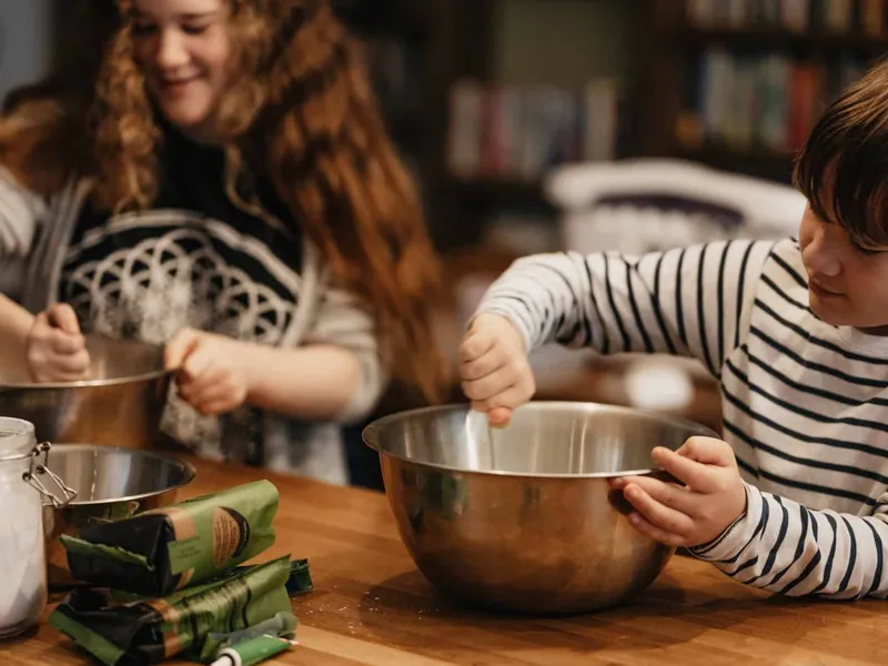 Children cooking