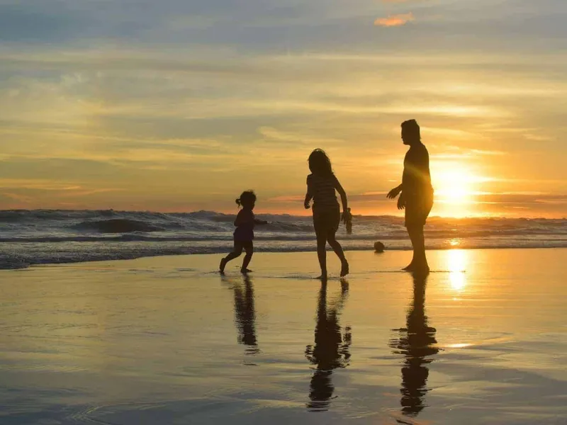 Family beach holiday