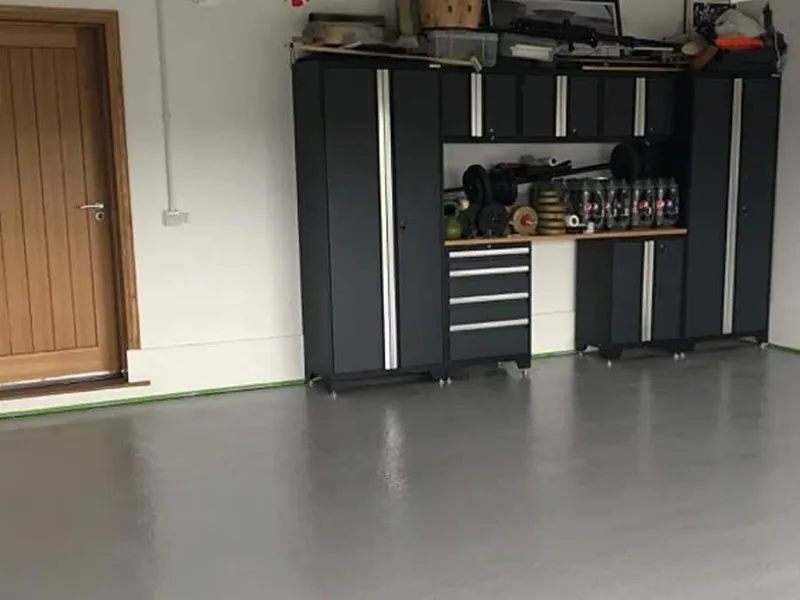 Painted workshop floor