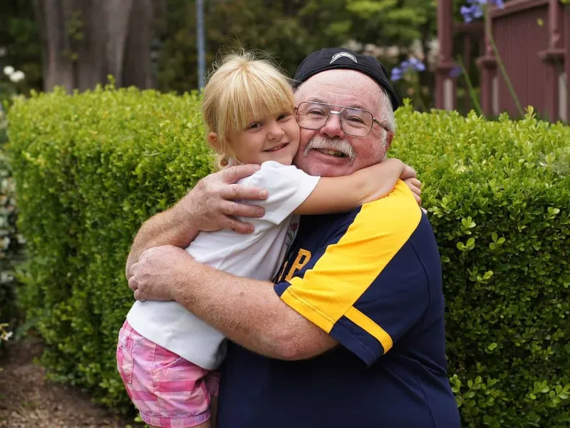 Grandad with his favourite granddaughter