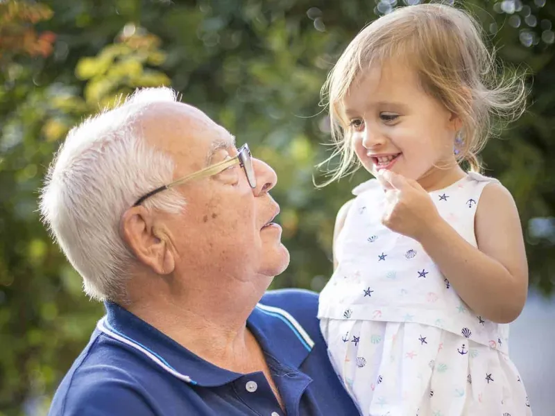 Grandad and granddaughter