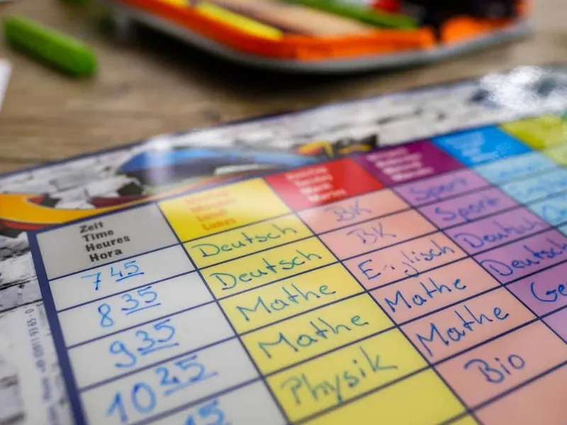 Homework Timetable