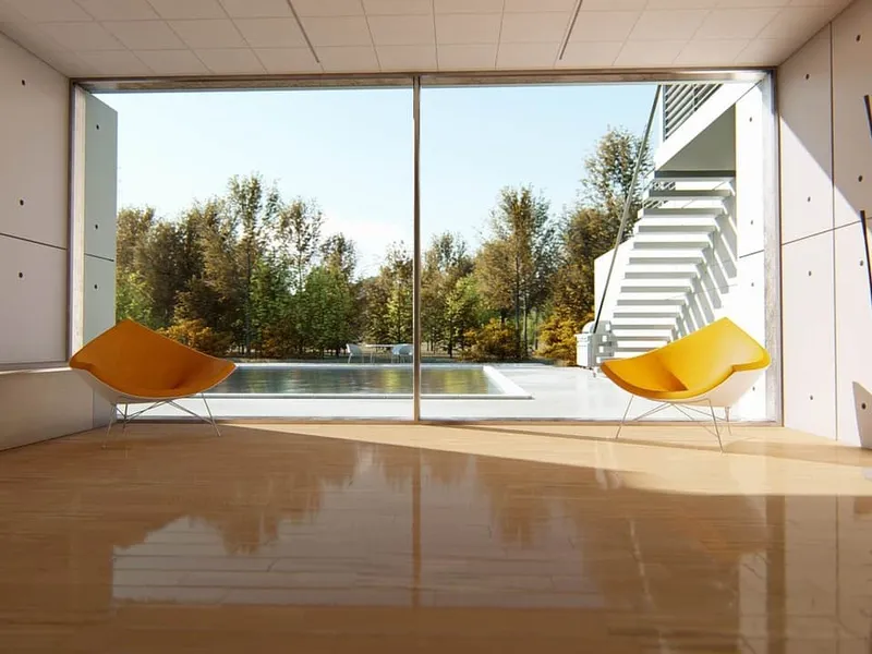 Highly polished floor