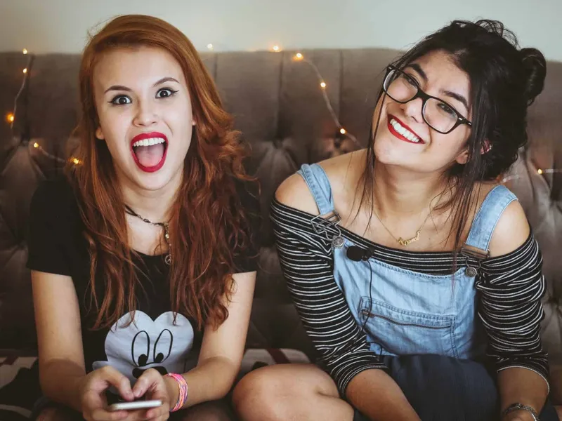 Two teenage girls