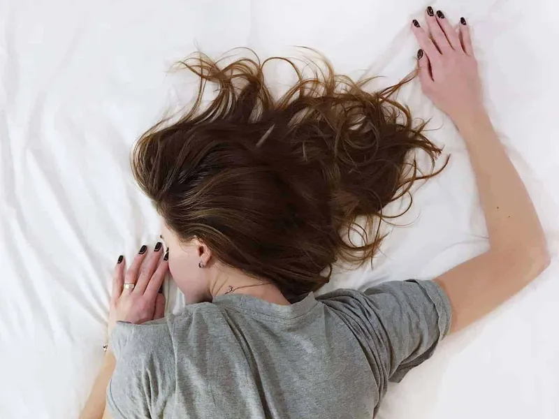 Teenager sleeping