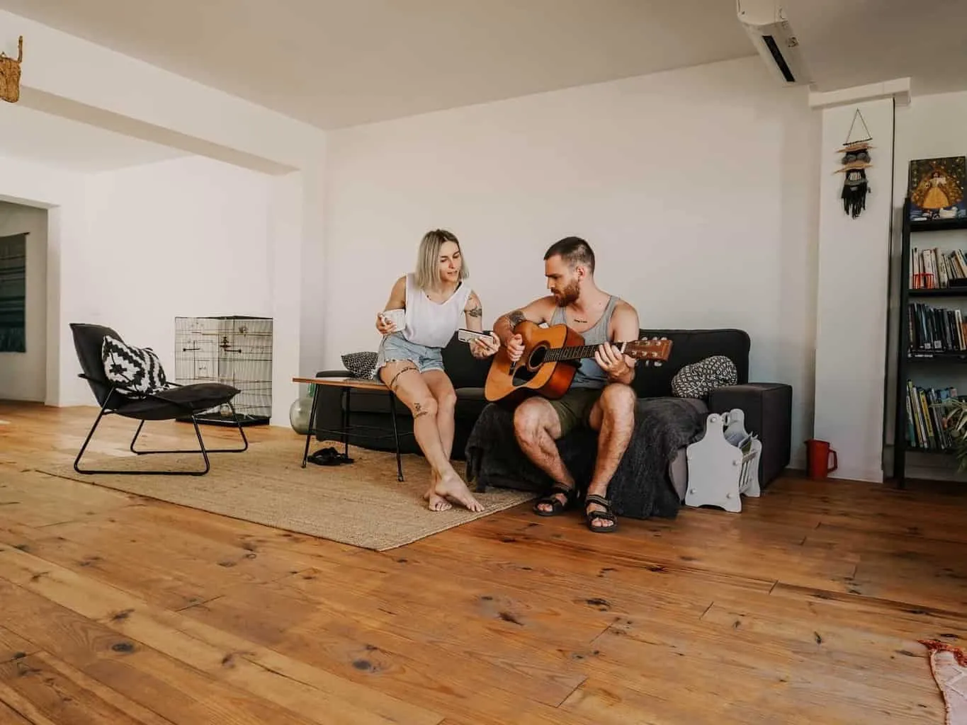 Natural wood flooring